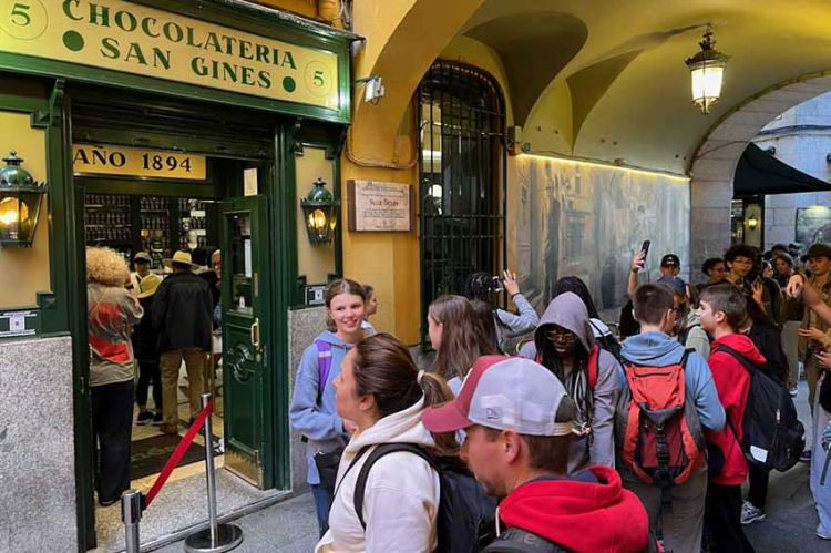 Les élèves sont bien arrivés à Madrid