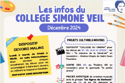 Newsletter du collège - Décembre 2024